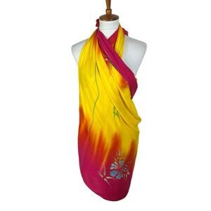Island Style Hawaiian Tropical Floral Sarong Beach Wrap 64 x 46